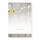 Tournesols Vintages en bois rustique et dentelle é