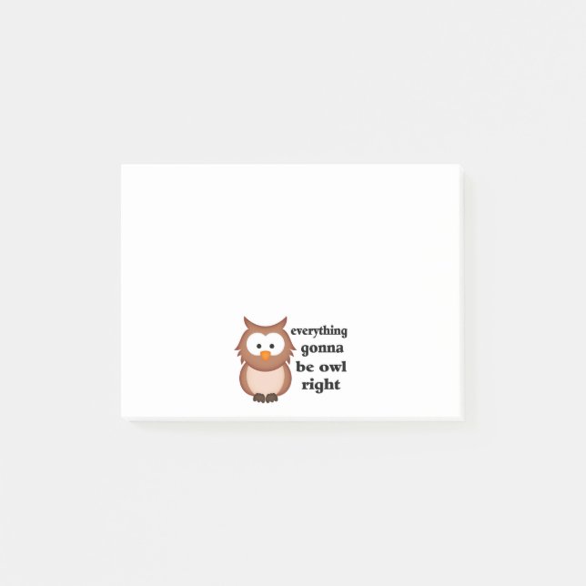 Post-it® Tout allant être droite de hibou (Devant)