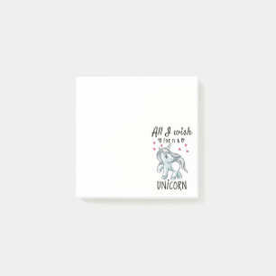 Post-it® Tout ce que je souhaite est une licorne