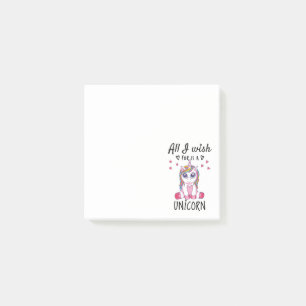 Post-it® Tout ce que je souhaite est une Licorne