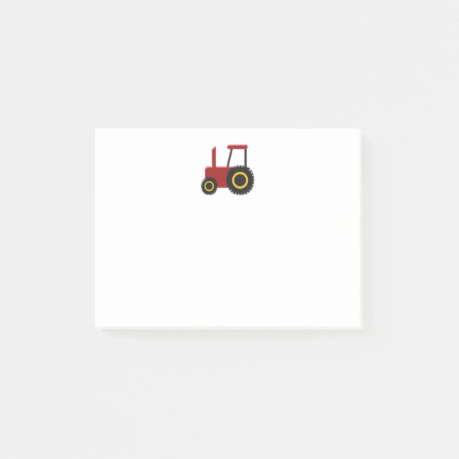 Post-it® Tracteur rouge (Devant)
