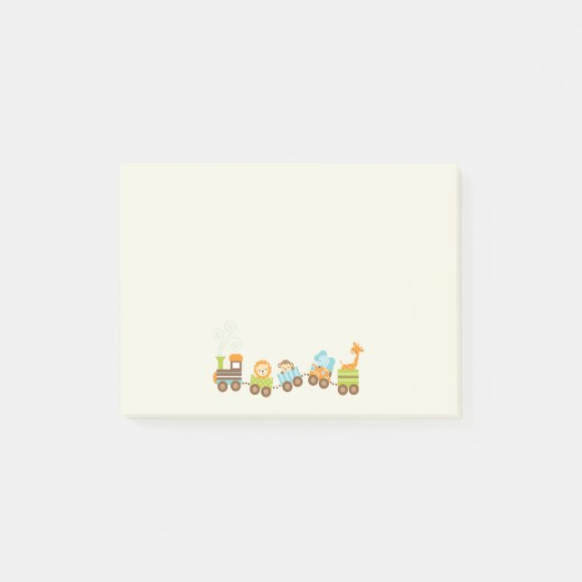 Post-it® Train de jouets Whimsical Baby Animals (Devant)