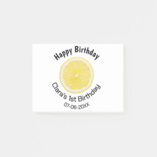 Post-it® Tranches de citron pour 1er anniversaire bébé enfa