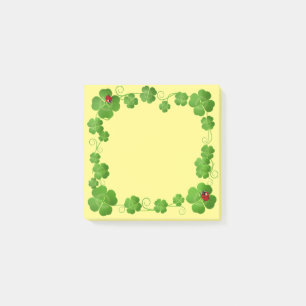 Post-it® Trèfles à quatre feuilles chanceux et coccinelles