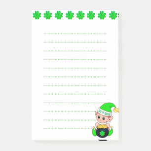Post-it® Trèfles chanceux et choses à faire alignées par un