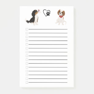 Post-it® Tri Colorée et Blenheim Cavalier Puppies