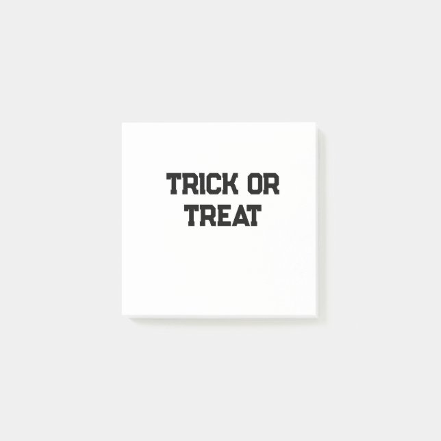 Post-it® Trick ou. Traiter Halloween éffrayant noir simple  (Devant)