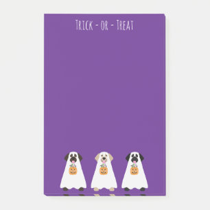 Post-it® Trick Ou Treat Labrador Retriever Ghost Dogs