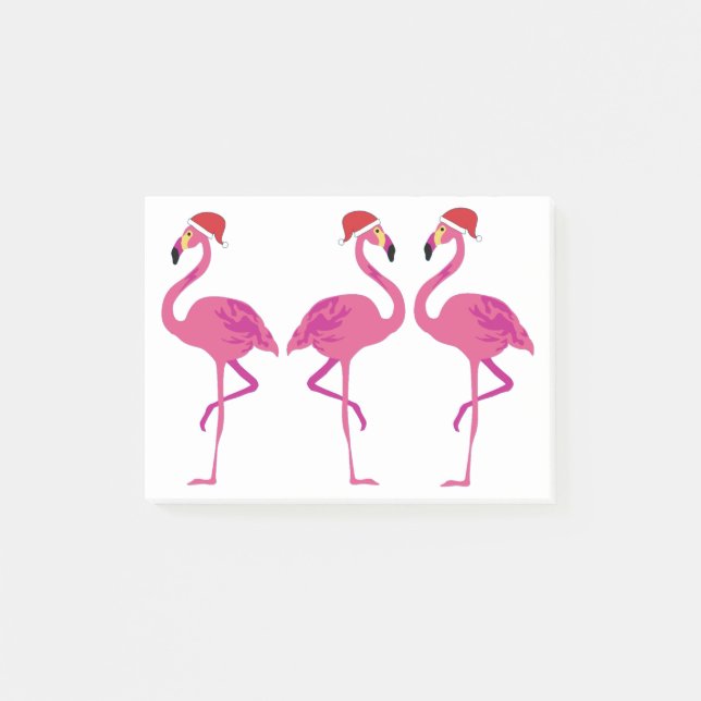 Post-it® Trois Flamants roses de Noël (Devant)