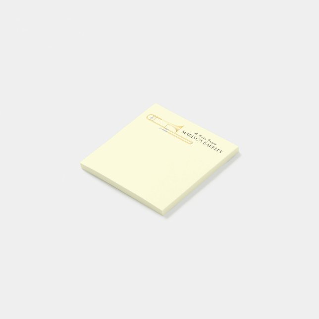 Post-it® Trombone Musician Band Teacher Post-it Notes (Incliné)