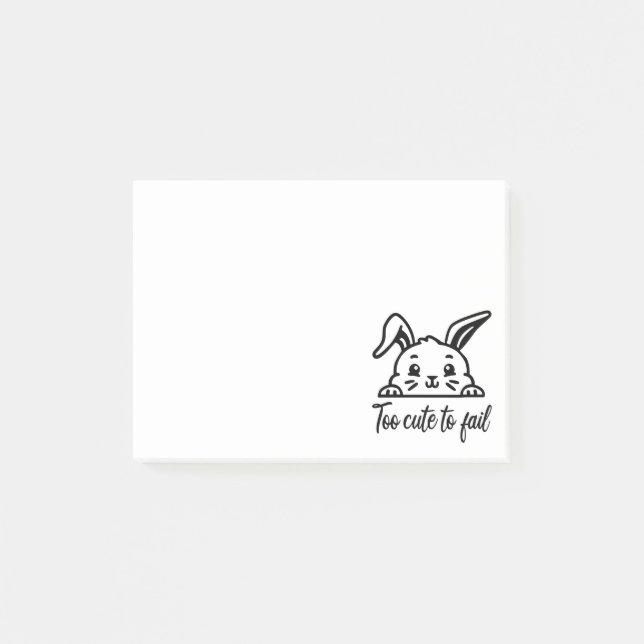 Post-it® Trop mignon pour échouer (Devant)