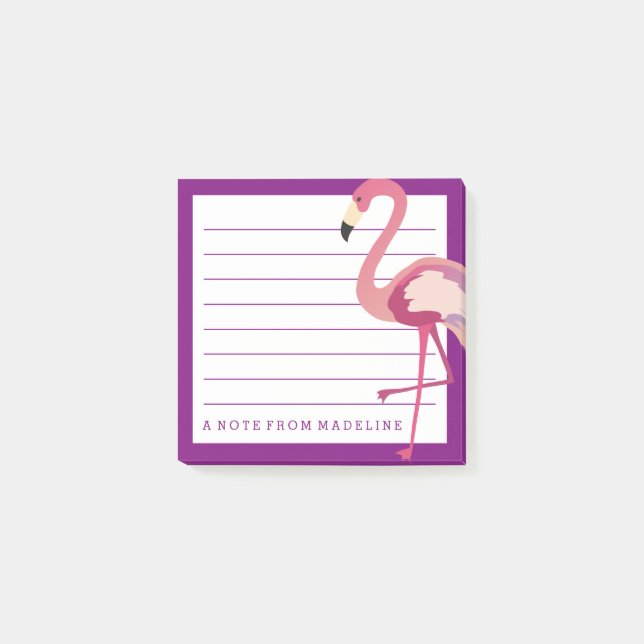 Post-it® Tropical | Flamant rose aquarelle (Devant)