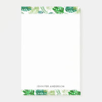 Tropical Jungle Vert Blanc Monstera Palm Feuilles