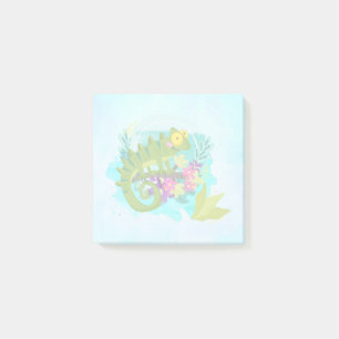 Post-it® Tropical lizard with Flowers