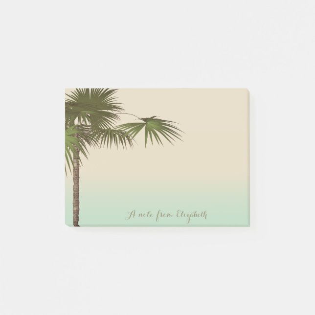 Post-it® Tropical, Palmier, Personnalisé (Devant)