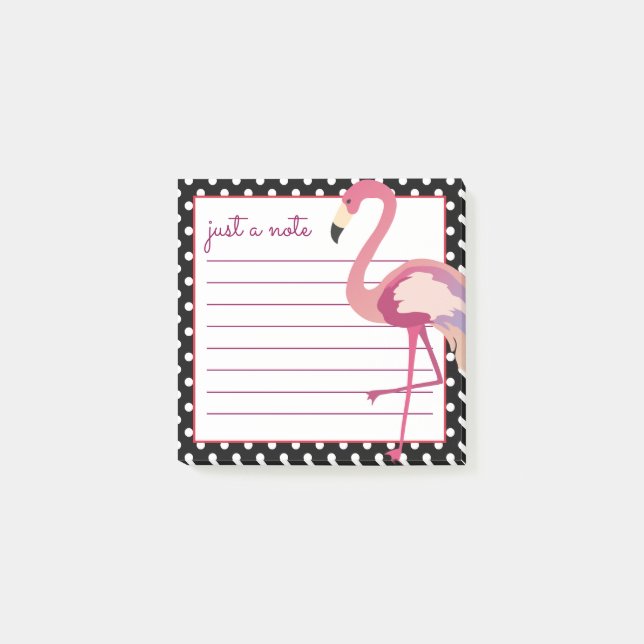 Post-it® Tropical | Pois de Flamant rose aquarelle (Devant)