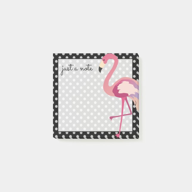 Post-it® Tropical | Pois de Flamant rose aquarelle (Devant)