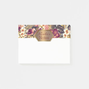 Post-it® Tropiques dorés hawaïens Élégant Moderne Vintage