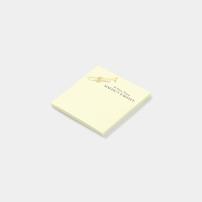 Post-it® Trumpet Musician Band Teacher Post-it Notes (Incliné)