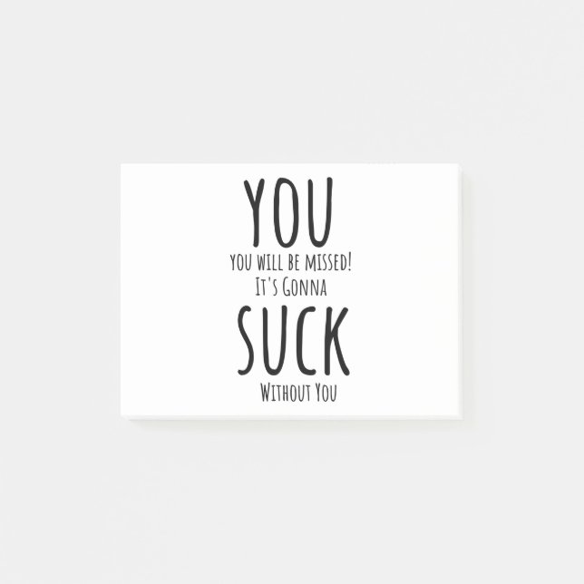 Post-it® Tu t'enfuis, tu pars (Devant)