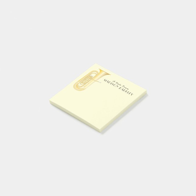 Post-it® Tuba Musician Band Teacher Post-it Notes (Incliné)