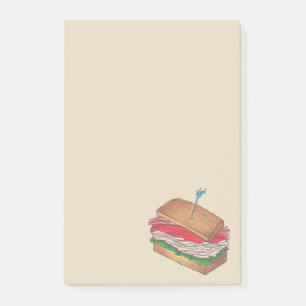 Post-it® Turquie Club Sandwich Restaurant Diner Gastronomie