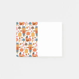 Post-it® Turquie et Scarecrow Thanksgiving Motif