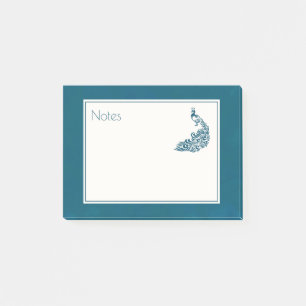 Post-it® Turquoise Peacock Bold Design Art Déco élégant