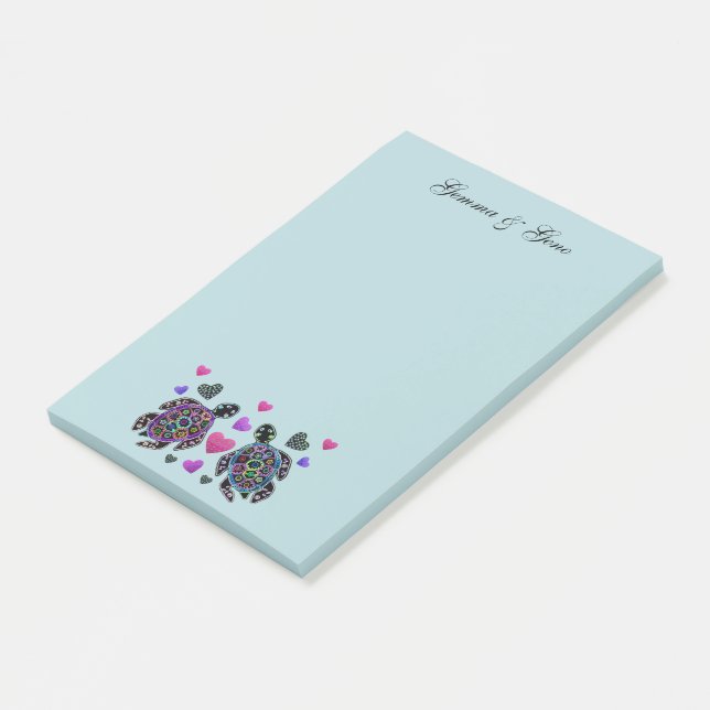 Post-it® Turtle Love Personnalités (Incliné)