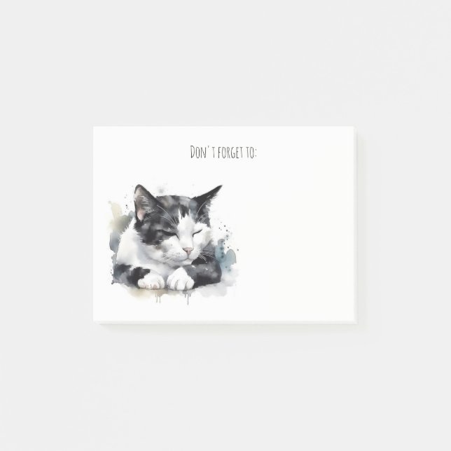 Post-it® tuxedo en noir et blanc post il note (Devant)