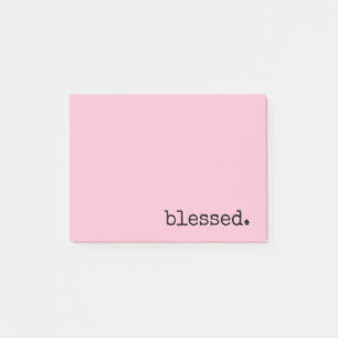 Post-it® typographie bénie rose pastel