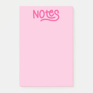 Post-it® Typographie des notes manuscrites roses