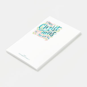 Post-it® Typographie magique de Noël ID441 Turquoise