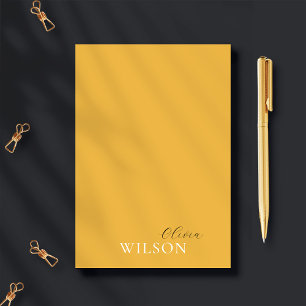 Post-it® Typographie minimaliste de script moutarde Jaune