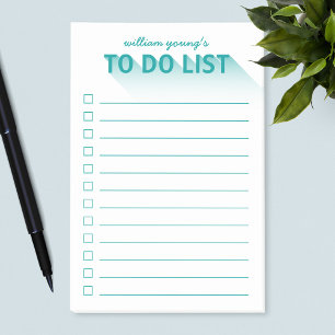 Post-it® Typographie Moderne Liste Turquoise À Faire