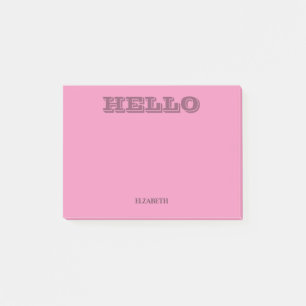 Post-it® Typographie moderne Rose Hello