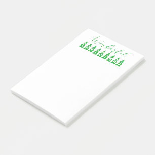 Post-it® Typographie verte arbres merveilleux Noël
