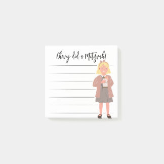 Post-it® Tzedaka Mitzvah Notes - Girl Giving Tzedaka