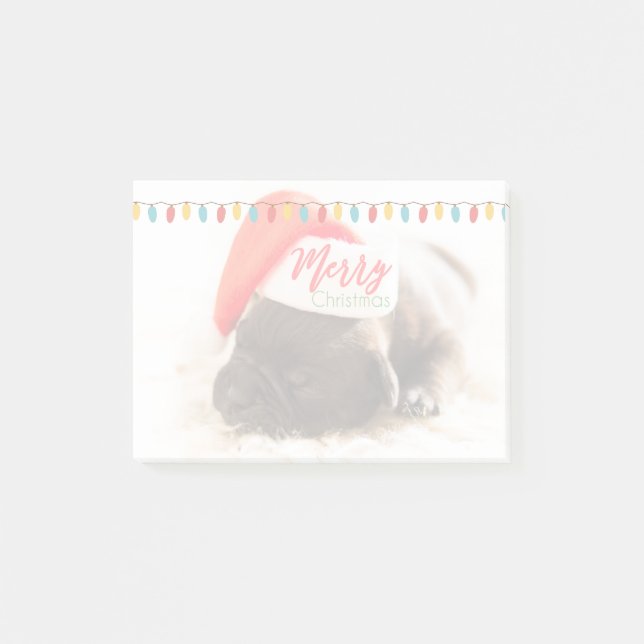 Post-it® Un beau Carlin de marionnettes dans un chapeau rou (Devant)