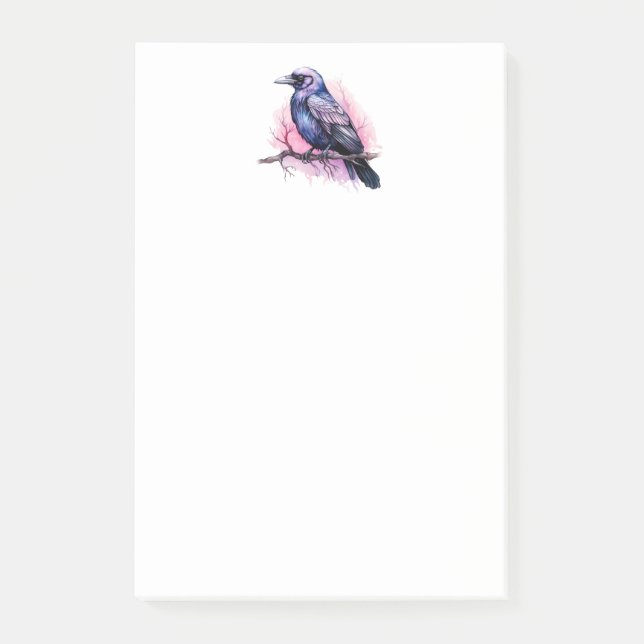 Post-it® Un Corbeau noir sur une branche (Devant)