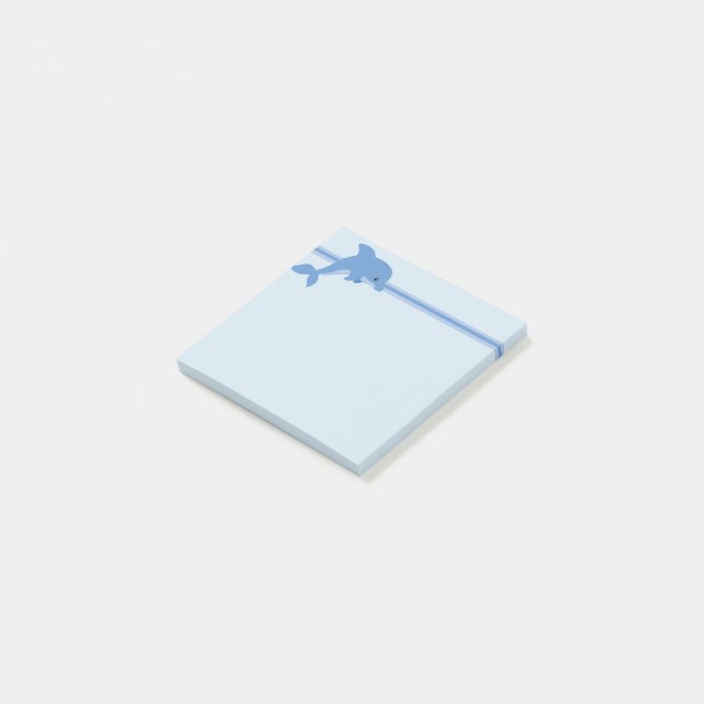 Post-it® Un dauphin heureux mignon (Incliné)