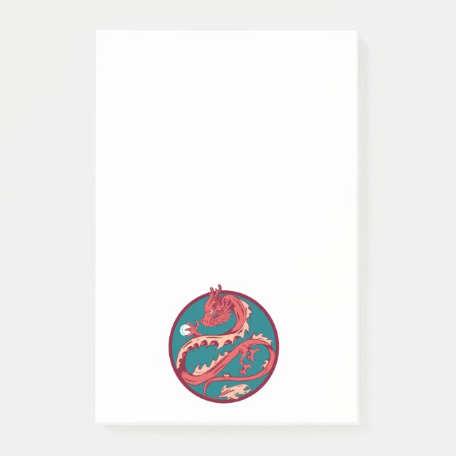 Post-it® Un dragon et sa perle magique (Devant)