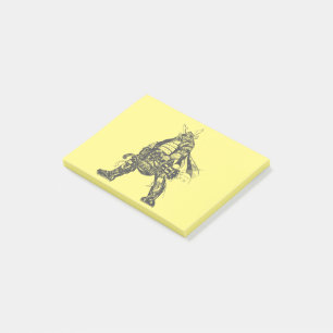 Post-it® Un Guerrier Samouraï Avec Un Arme À Feu Rapide
