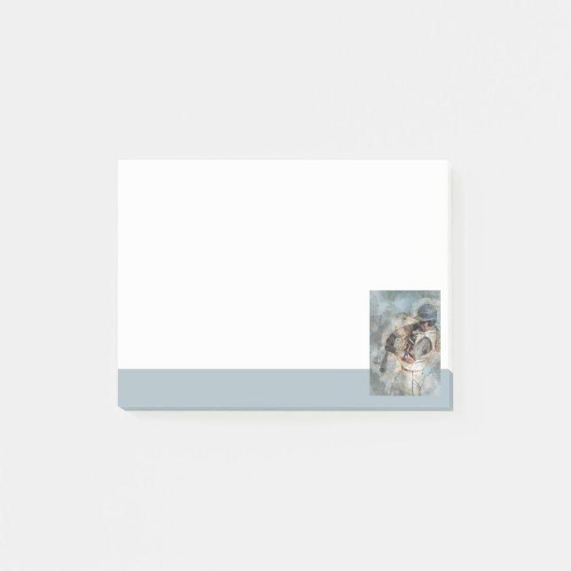 Post-it® Un Homme De Jeu De Baseball Avec Batte De Baseball (Devant)