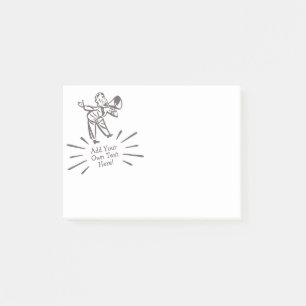 Post-it® Un Homme Mégaphone Rétro Drôle Diffuse Votre Me
