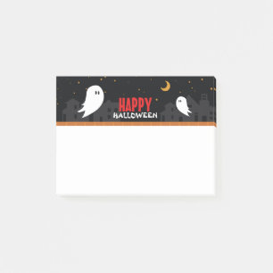 Post-it® Un mignon fantôme errant en ville, nuit d'hallowee