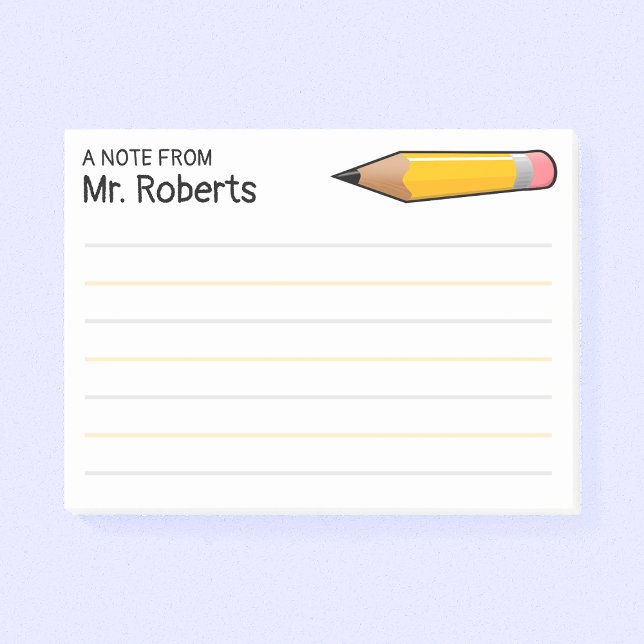 Post-it® Un mot du professeur nommé (Créateur téléchargé)