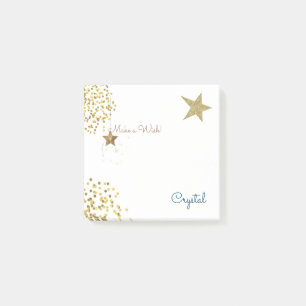 Post-it® Un saphir de parties scintillant dorée et brillan