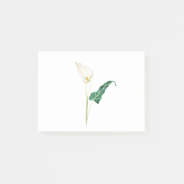 Post-it® une aquarelle blanche calla lily (Devant)