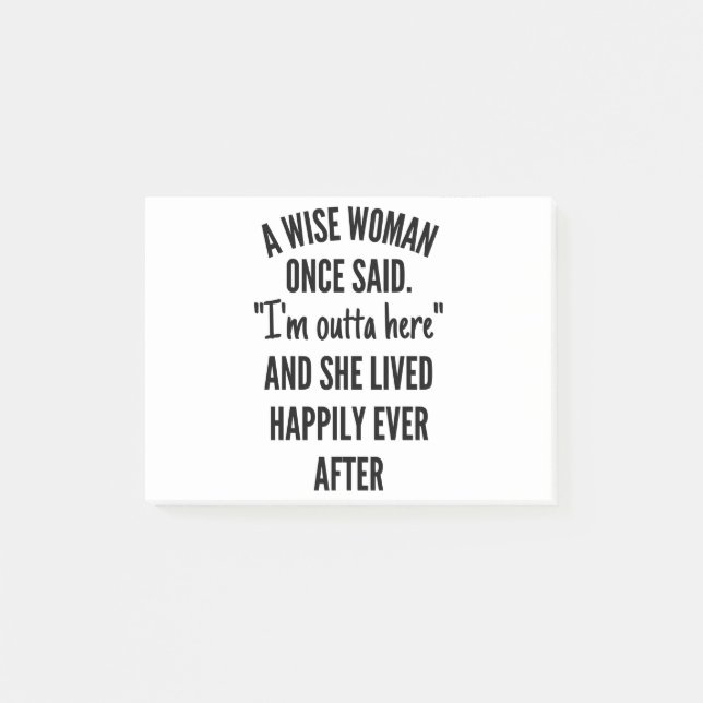 Post-it® Une Femme Merveilleuse A Dit Un Jour (Devant)